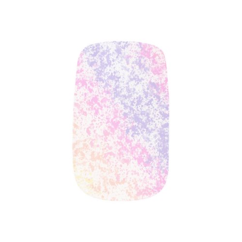 Pastel rainbow unicorn  minx nail art