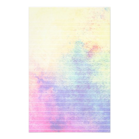 pastel rainbow watercolor lined paper zazzlecom