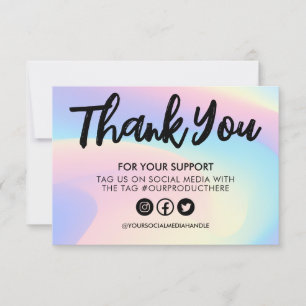 Pastel Rainbow Watercolor Thank you Media Insert