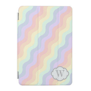 Pastel Rainbow Waves iPad Cover