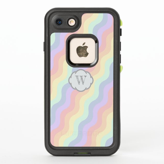 Pastel Rainbow Waves Lifeproof Phone Case (Back)