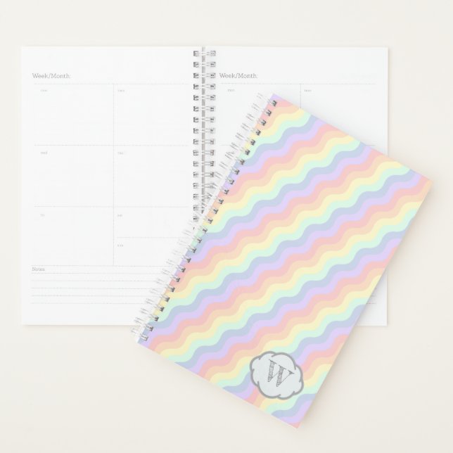 Pastel Rainbow Waves Planner (Display)