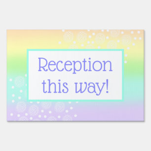 Pastel Rainbow Wedding Sign