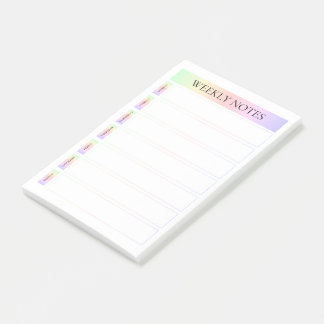 Pastel Rainbow Weekly Notes Thankful