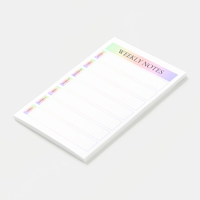 Pastel Rainbow Weekly Notes Thankful (Angled)
