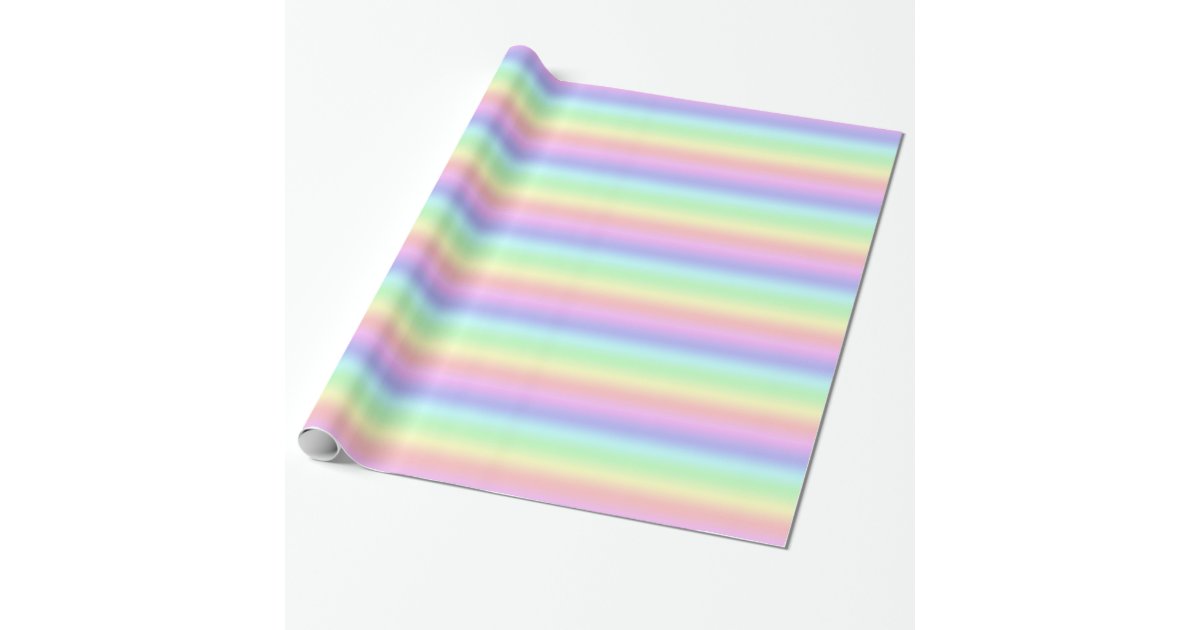 Pastel Rainbow Wrapping Paper Zazzle