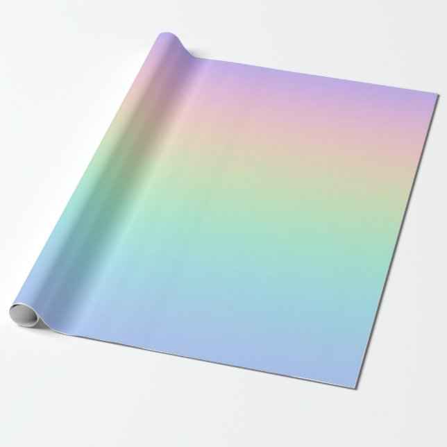 Pastel rainbow wrapping paper (Unrolled)
