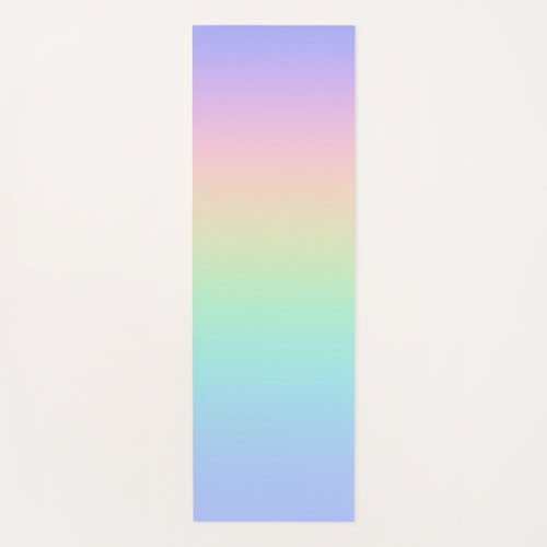 Pastel rainbow yoga mat