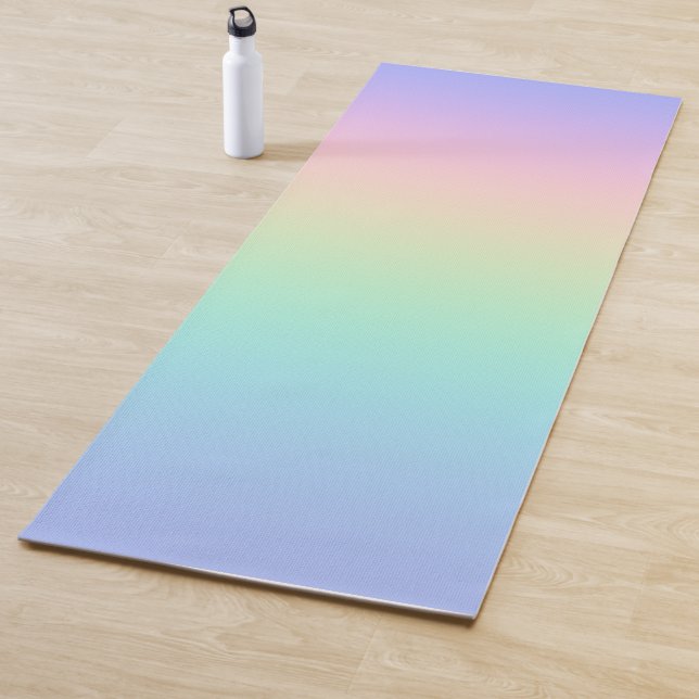 Pastel rainbow yoga mat (In Situ)