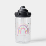 Pastel Rainbows Girly Wildflowers & Hearts Water Bottle<br><div class="desc">A cute hand drawn pastel rainbows, wildflowers and hearts design ideal for girls. A modern pink rainbow and floral illustration perfect for expectant girl moms, baby birth announcements, baby showers, newborn gifts, baby nursery decor etc. A fun botanical rainbow design that incorporates neutral girly pastel colors ideal for girls bedroom...</div>