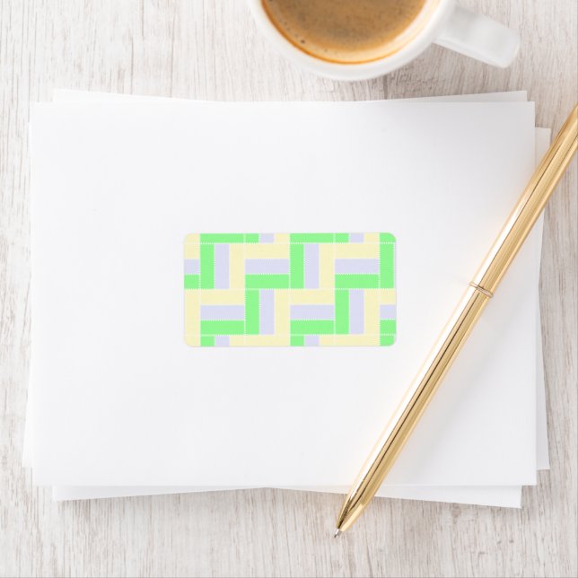 Pastel Rectangles Pattern White Dashed Lines Label (Insitu)