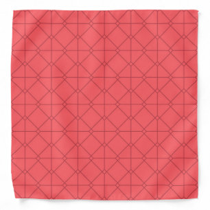 Pastel red, cool, trendy, decorative illustration bandana