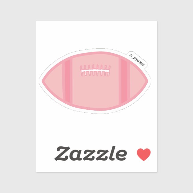 Pastel Red Football Sticker (Sheet)