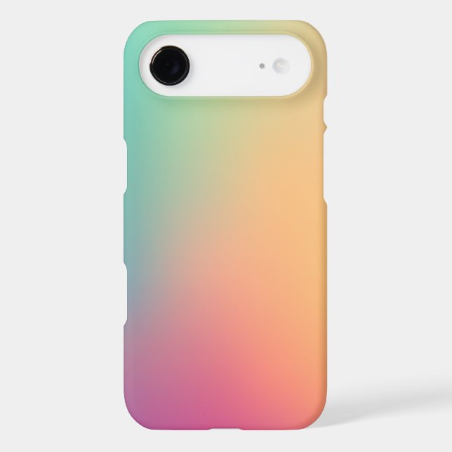 Pastel Red Pink Teal Yellow Ombre iPhone 6 Case (Back)