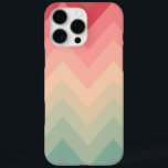 Pastel Red Pink Turquoise Ombre Chevron Pattern iPhone 16 Pro Max Case<br><div class="desc">A cool,  girly,  and modern bright ombre chevron pattern style featuring gradient of red,  pink,  turquoise,  and gray zigzag chevron pattern. Perfect gift for the fashionista,  and the girly girl who love trendy patterns and fashion color palette</div>