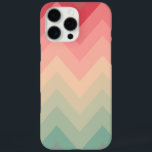Pastel Red Pink Turquoise Ombre Chevron Pattern iPhone 16 Pro Max Case<br><div class="desc">A cool,  girly,  and modern bright ombre chevron pattern style featuring gradient of red,  pink,  turquoise,  and gray zigzag chevron pattern. Perfect gift for the fashionista,  and the girly girl who love trendy patterns and fashion color palette</div>