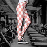 Pastel Red White Checkered Checkerboard Vintage Leggings<br><div class="desc">Pastel Red and White Checkered Checkerboard Vintage.</div>