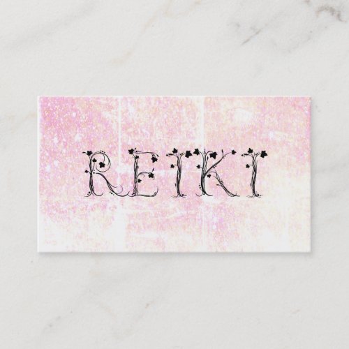   Pastel REIKI Ivy Typography Grunge Glitter Business Card