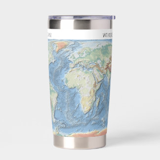 Pastel Relief World Map – Personalized Insulated Tumbler