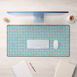 Pastel Retro Chess Board Desk Mat