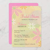 Pastel Retro Daisies Bridal Shower Invitation (Front/Back)