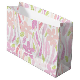 Pastel Retro Floral (10) Large Gift Bag