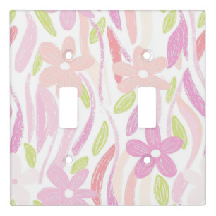 Pastel Retro Floral (10) Light Switch Cover