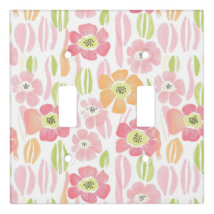 Pastel Retro Floral (1) Light Switch Cover