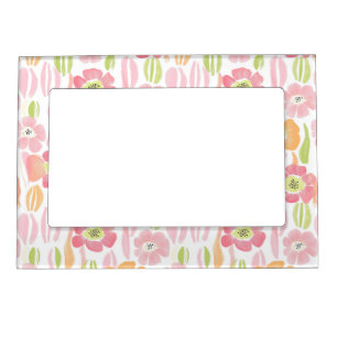 Pastel Retro Floral (1) Magnetic Frame