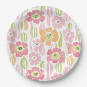 Pastel Retro Floral (1) Paper Plates