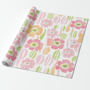 Pastel Retro Floral (1) Wrapping Paper
