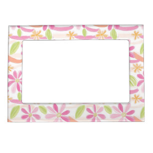 Pastel Retro Floral (2) Magnetic Frame