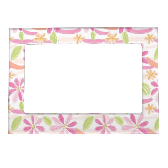 Pastel Retro Floral (2) Magnetic Frame (Front)