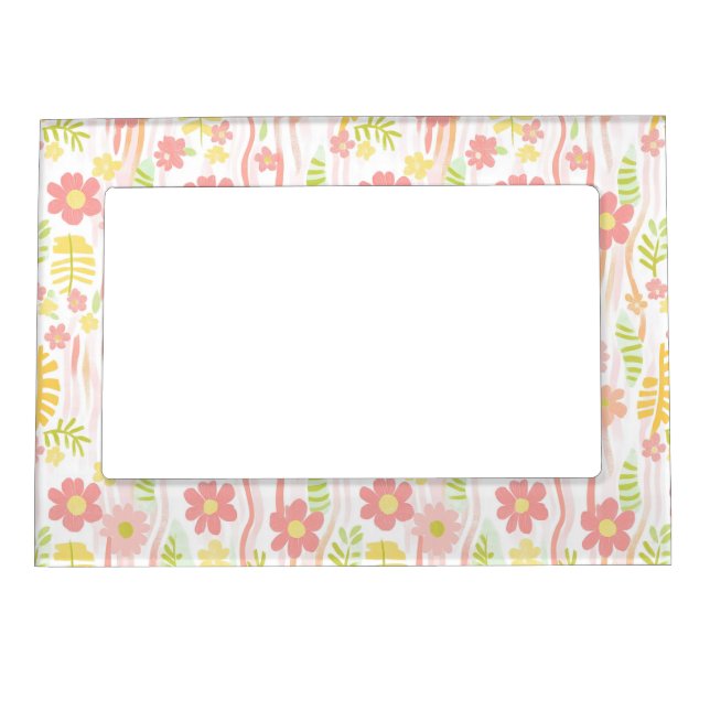 Pastel Retro Floral (3) Magnetic Frame (Front)