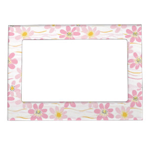 Pastel Retro Floral (4) Magnetic Frame