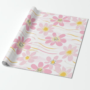 Pastel Retro Floral (4) Wrapping Paper