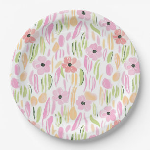 Pastel Retro Floral (5) Paper Plates