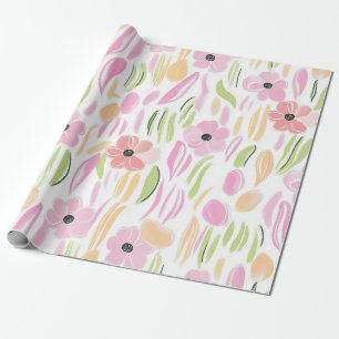 Pastel Retro Floral (5) Wrapping Paper