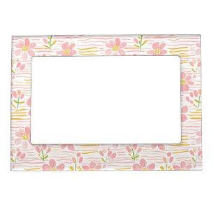 Pastel Retro Floral (6) Magnetic Frame