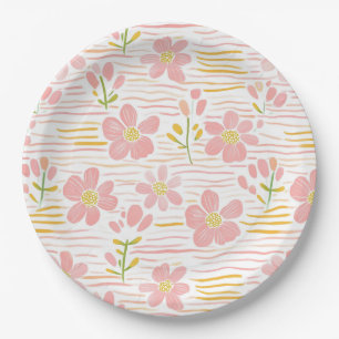 Pastel Retro Floral (6) Paper Plates