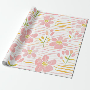 Pastel Retro Floral (6) Wrapping Paper