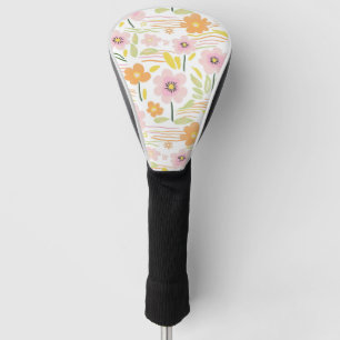 Pastel Retro Floral (7) Golf Head Cover