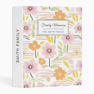 Pastel Retro Floral (7) Mini Binder