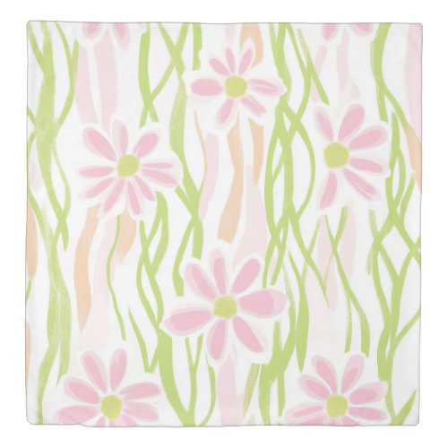 Pastel Retro Floral (8) Duvet Cover