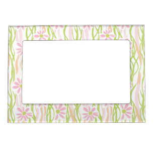 Pastel Retro Floral (8) Magnetic Frame