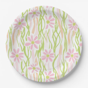 Pastel Retro Floral (8) Paper Plates