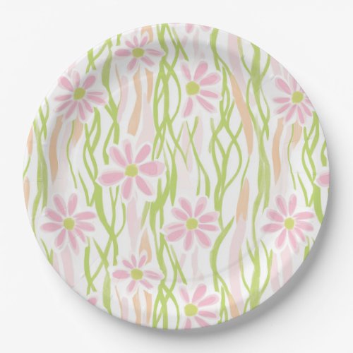 Pastel Retro Floral (8) Paper Plates