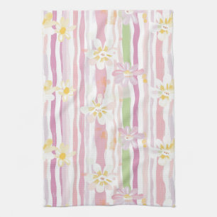 Pastel Retro Floral (9) Kitchen Towel
