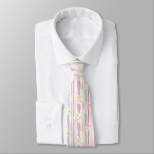 Pastel Retro Floral (9) Neck Tie