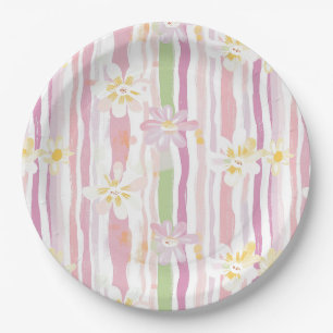 Pastel Retro Floral (9) Paper Plates